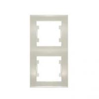 Рамка 2-м Бриллиант верт. сл. кость UNIVersal 7948677